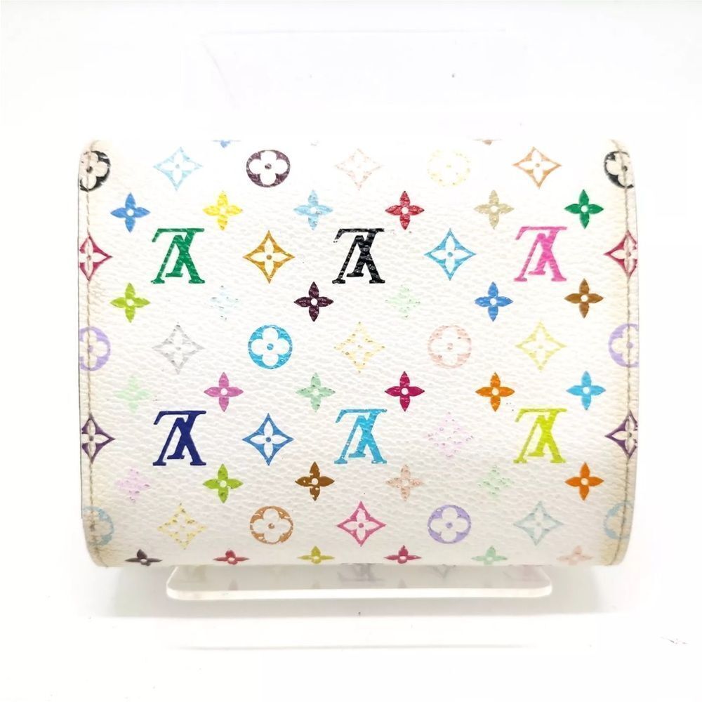 Auth Vtg Louis Vuitton 33 Multicolor Murakami Flap Compact Trifold Joy Wallet - Picture 2 of 9